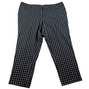 J Jill Premium‎ Bi-Stretch Black White Pull On Pants Womens sz 22 Workwear